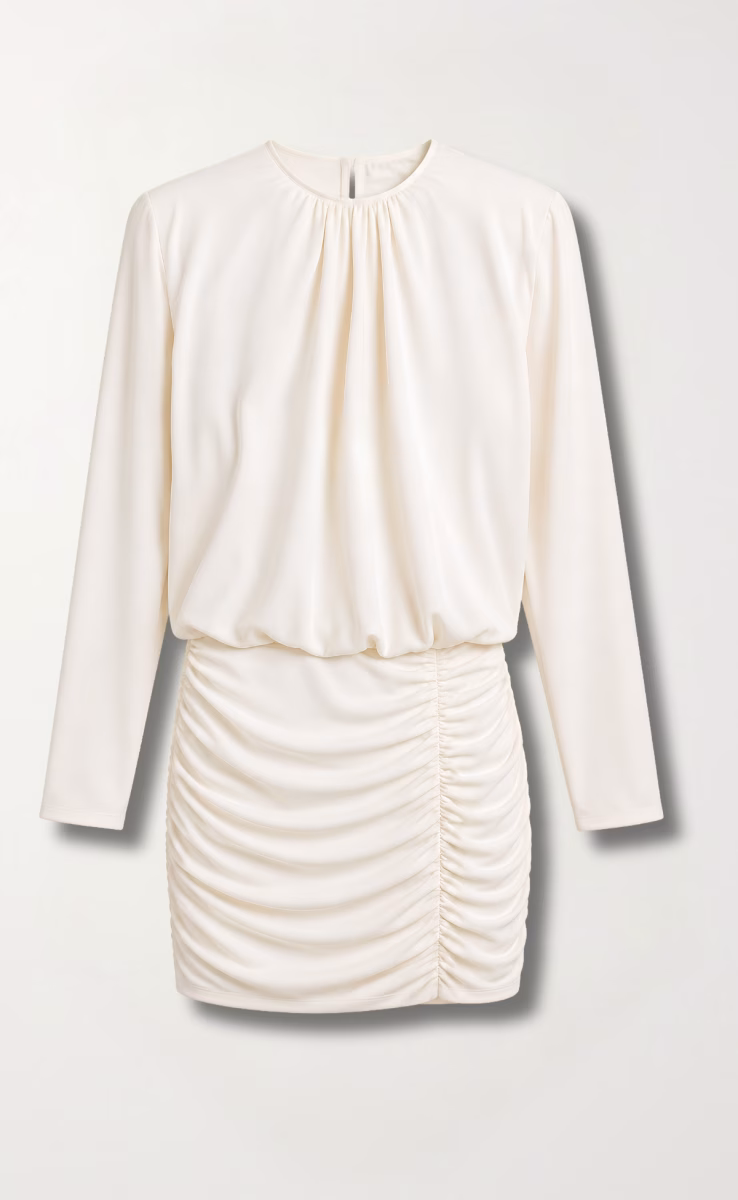 EPOQUE MINI DRESS OFF WHITE