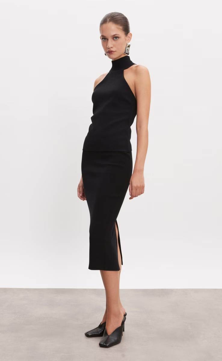 HEAVEN KNITTED TOP BLACK