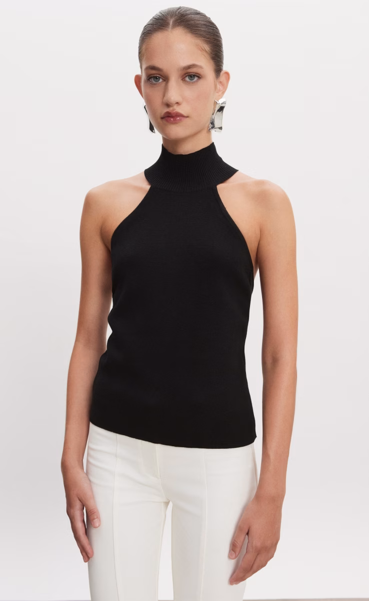 HEAVEN KNITTED TOP BLACK