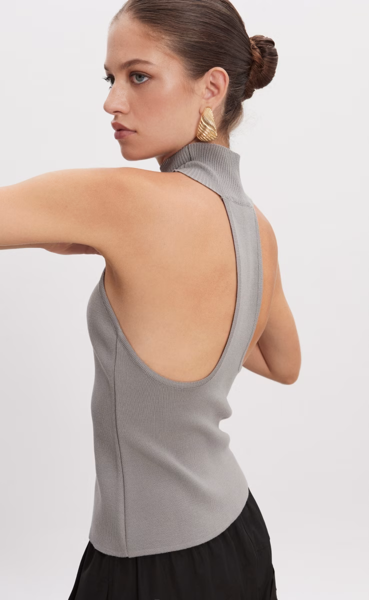 HEAVEN KNITTED TOP GREY