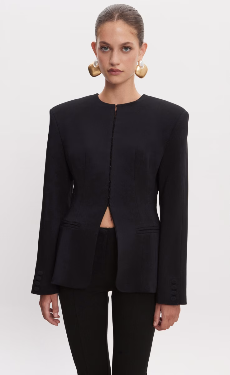 HOURGLASS BLAZER BLACK