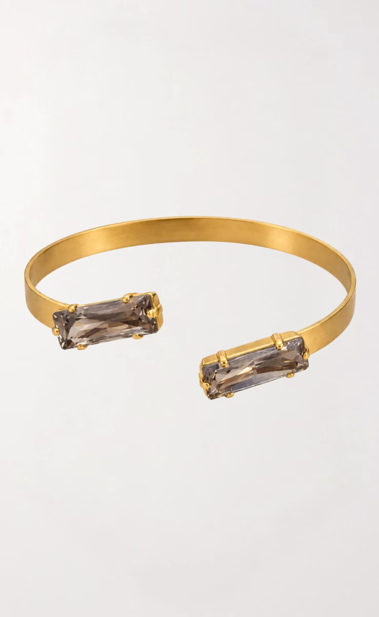 DOUBLE GOLDEN CRYSTALS BRACELET