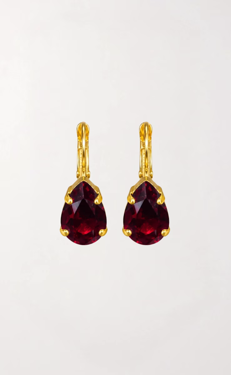 DROP EARRINGS SWAROVSKI RED