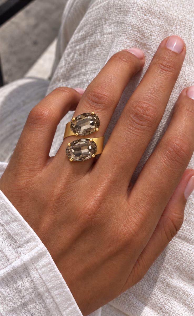 GOLD PLATED RING WITH GOLD