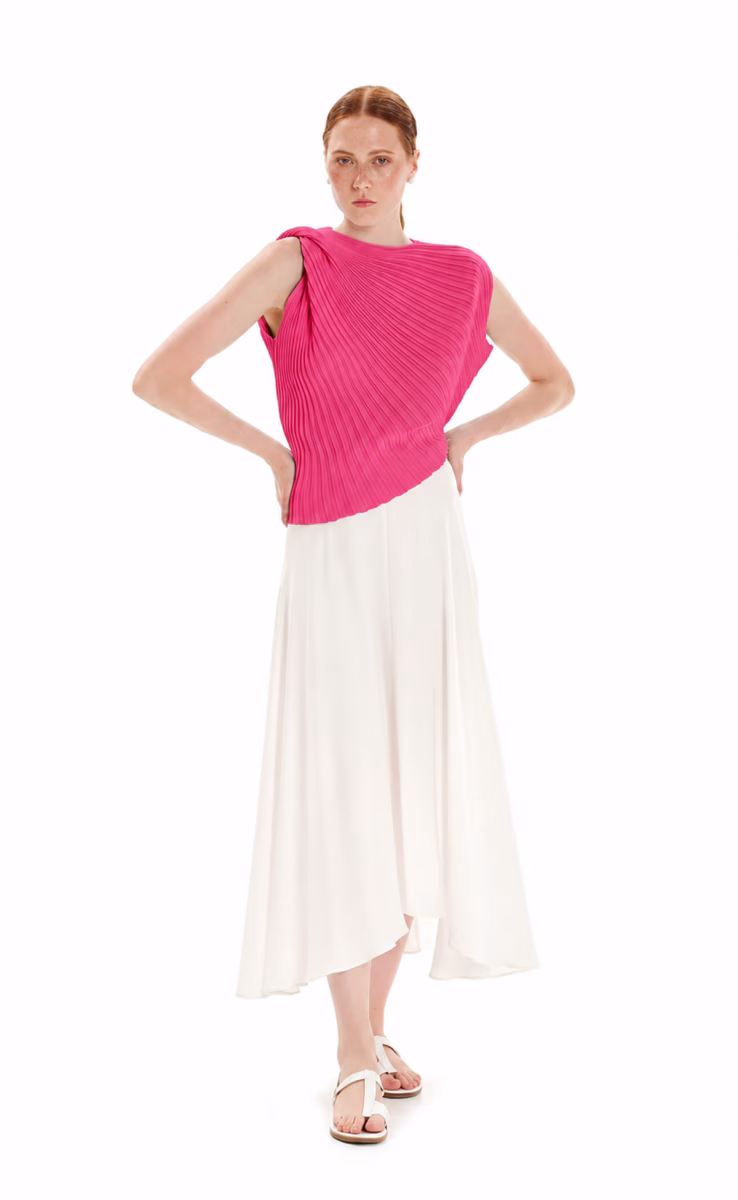DRAPED TOP AZALEA PINK