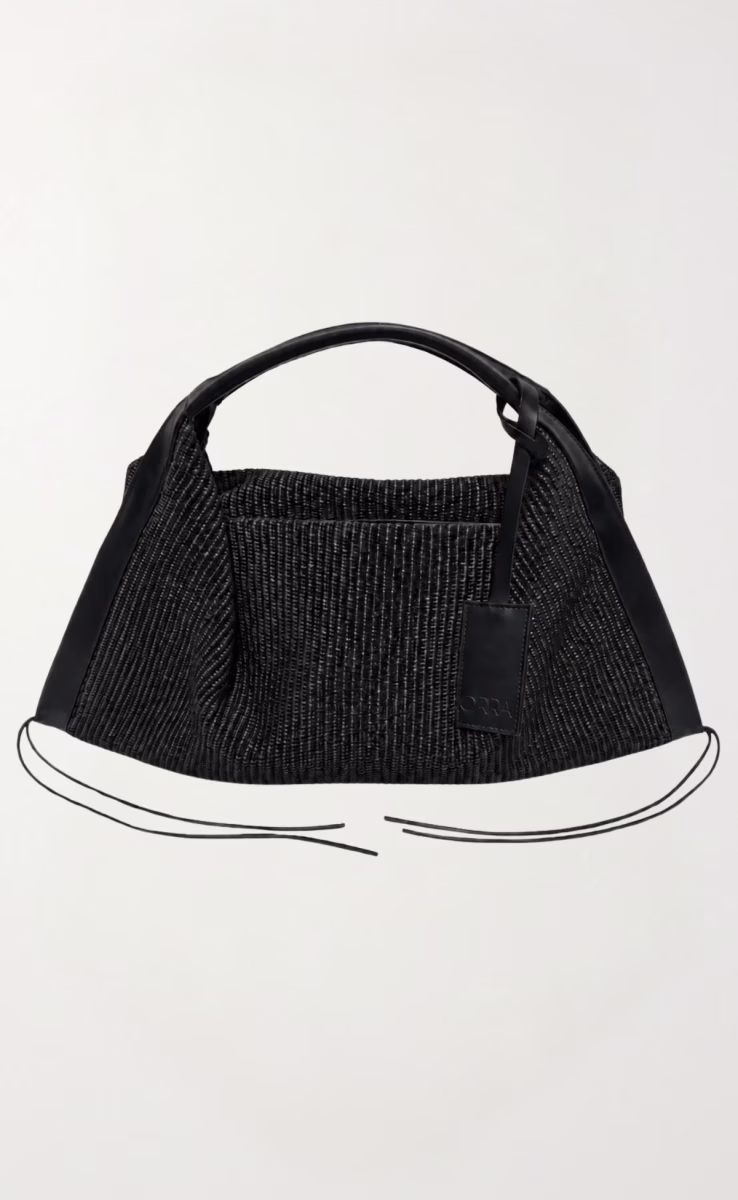 GRACE RAFFIA BAG BLACK