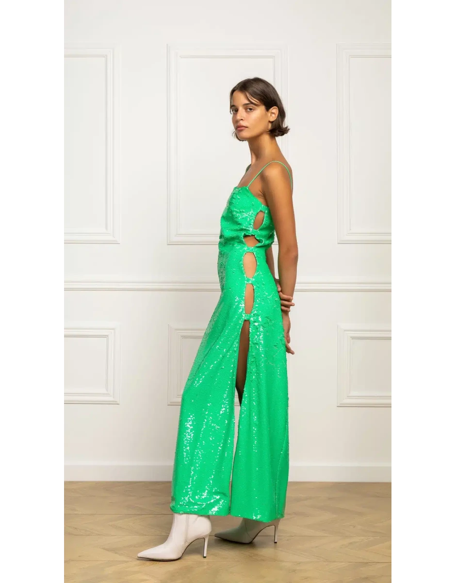 ΜΑΚΡΥ ΦΟΡΕΜΑ CAHUITA SEQUIIN ΠΡΑΣΙΝΟ