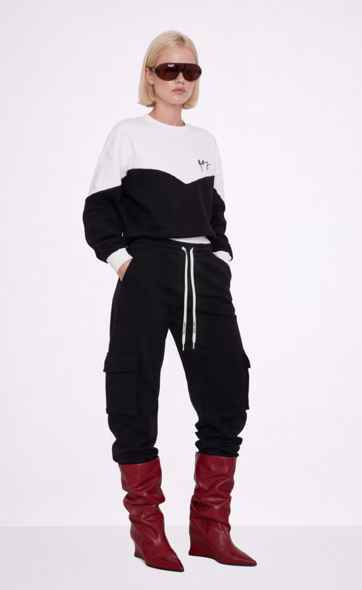 STEVIE BLACK CARGO JOGGER PANTS