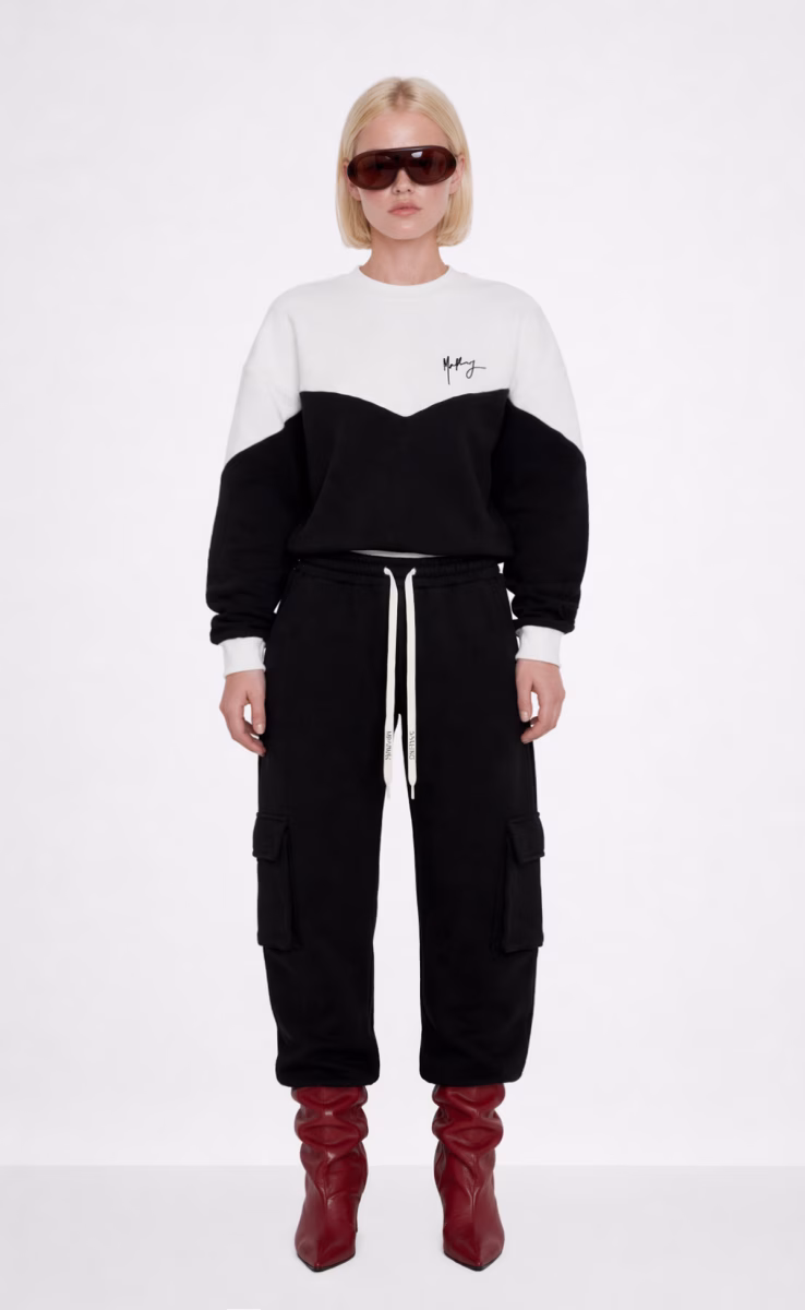 STEVIE BLACK CARGO JOGGER PANTS