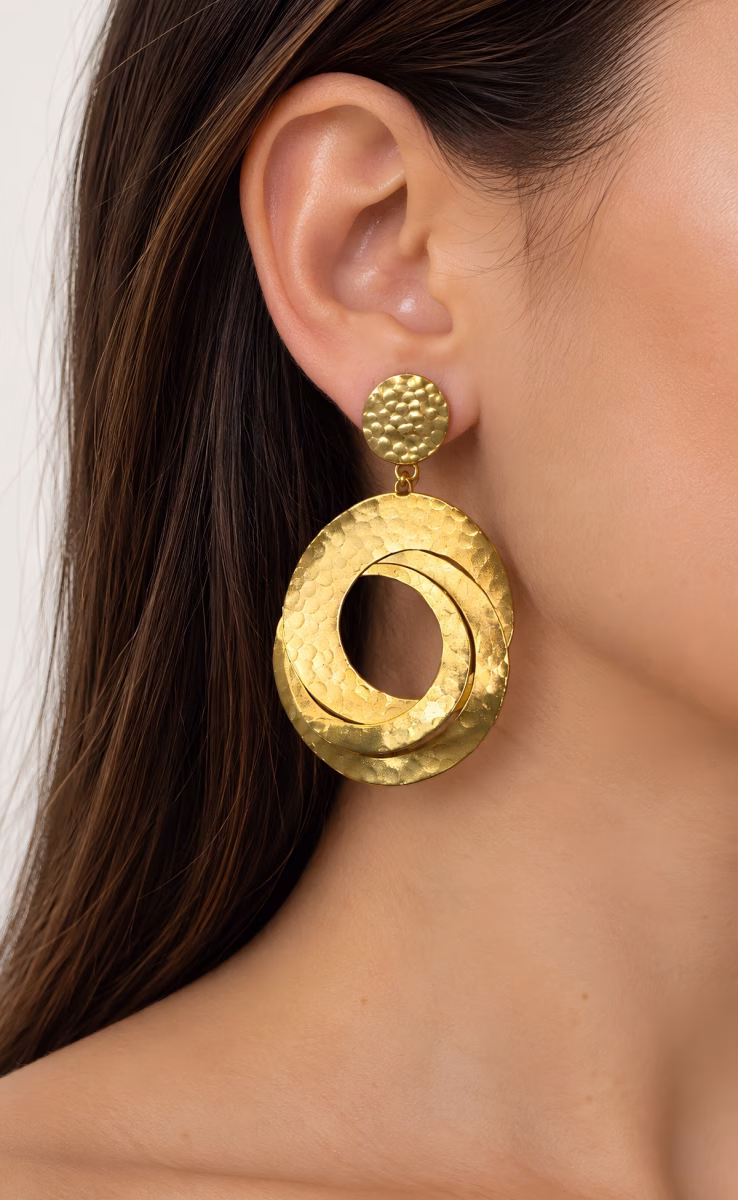 HOOP DISC EARRINGS