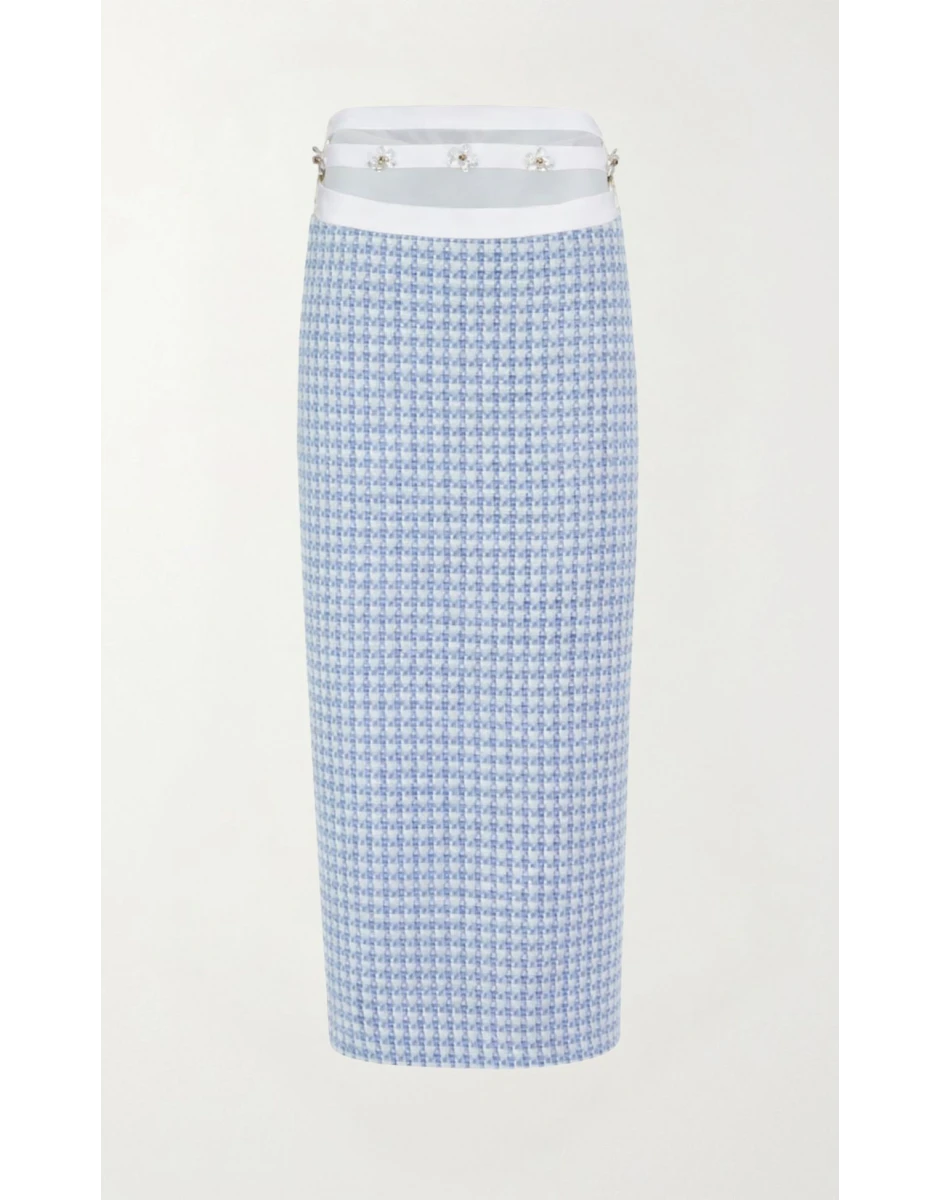 ΦΟΥΣΤΑ TWEED NAOMI ΜΠΛΕ