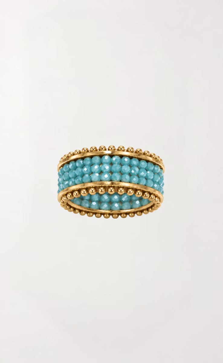 RING RI0129 WITH GREEN ZIRCONIA STONES