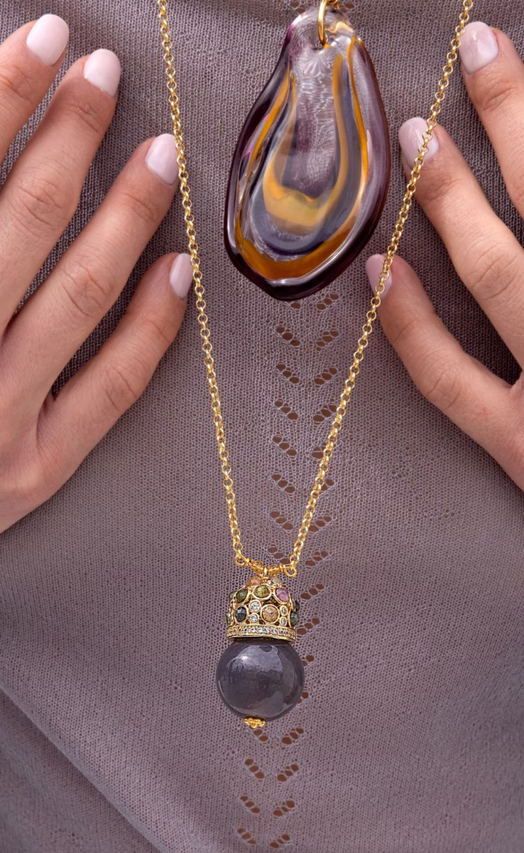 GEMMA BALL PENDANT GRΕY