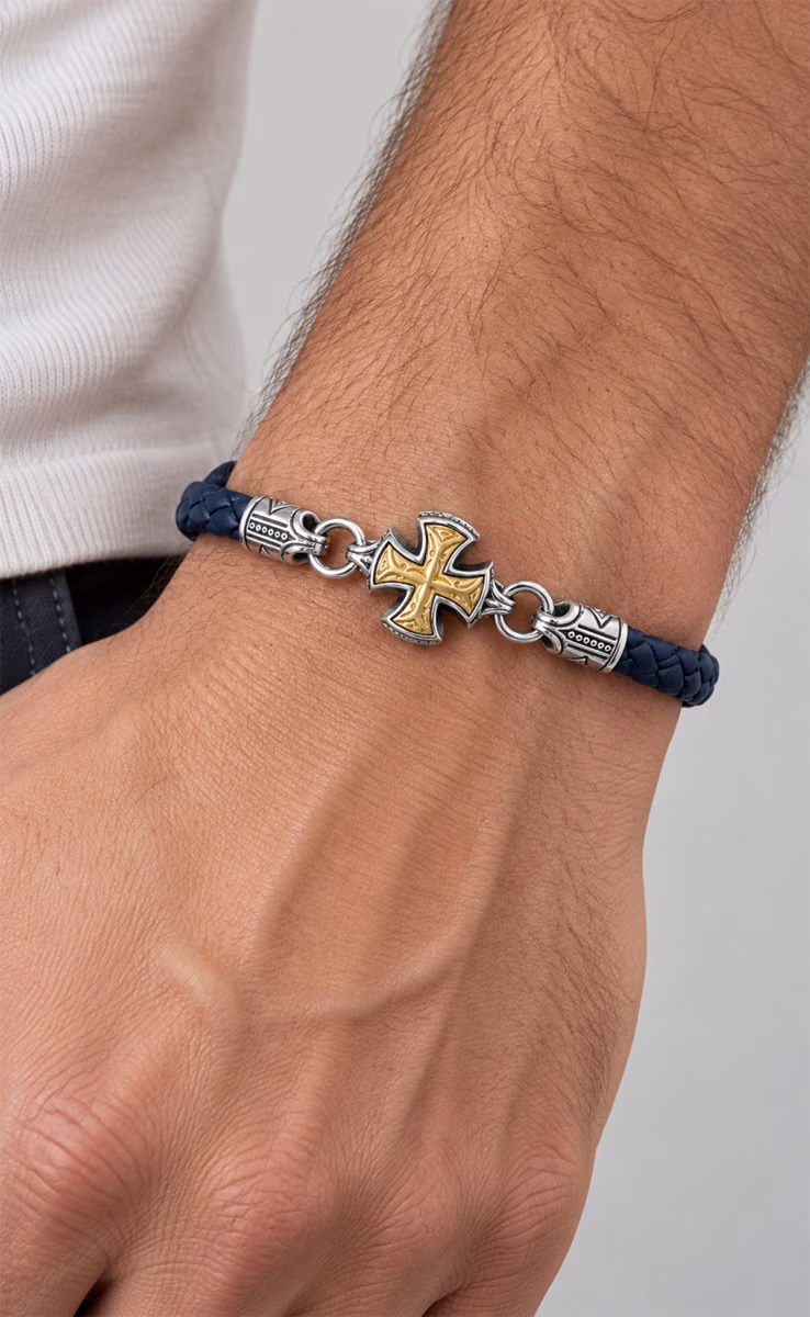 ΒΡΑΧΙΟΛΙ SILVER BRONZE BLUE & GREY