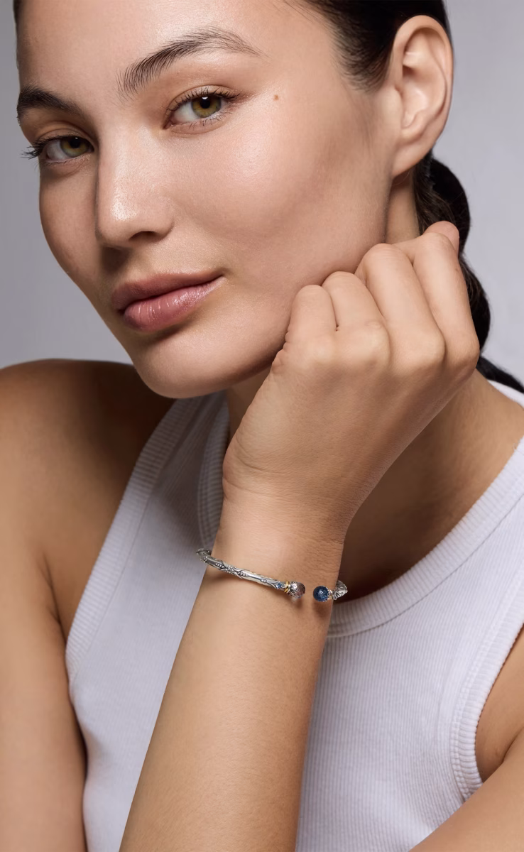 BRACELET STERLING SILVER 925 WITH BLUE SPINEL