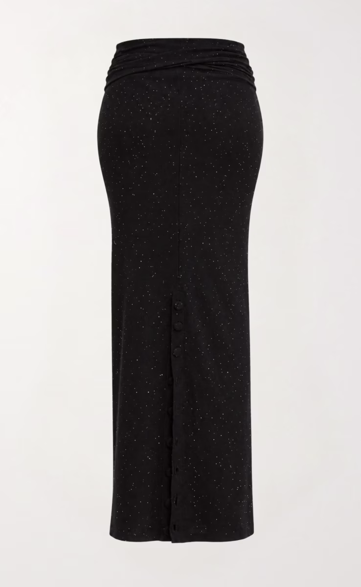 MAGNETIC KNITTED MAXI SKIRT BLACK