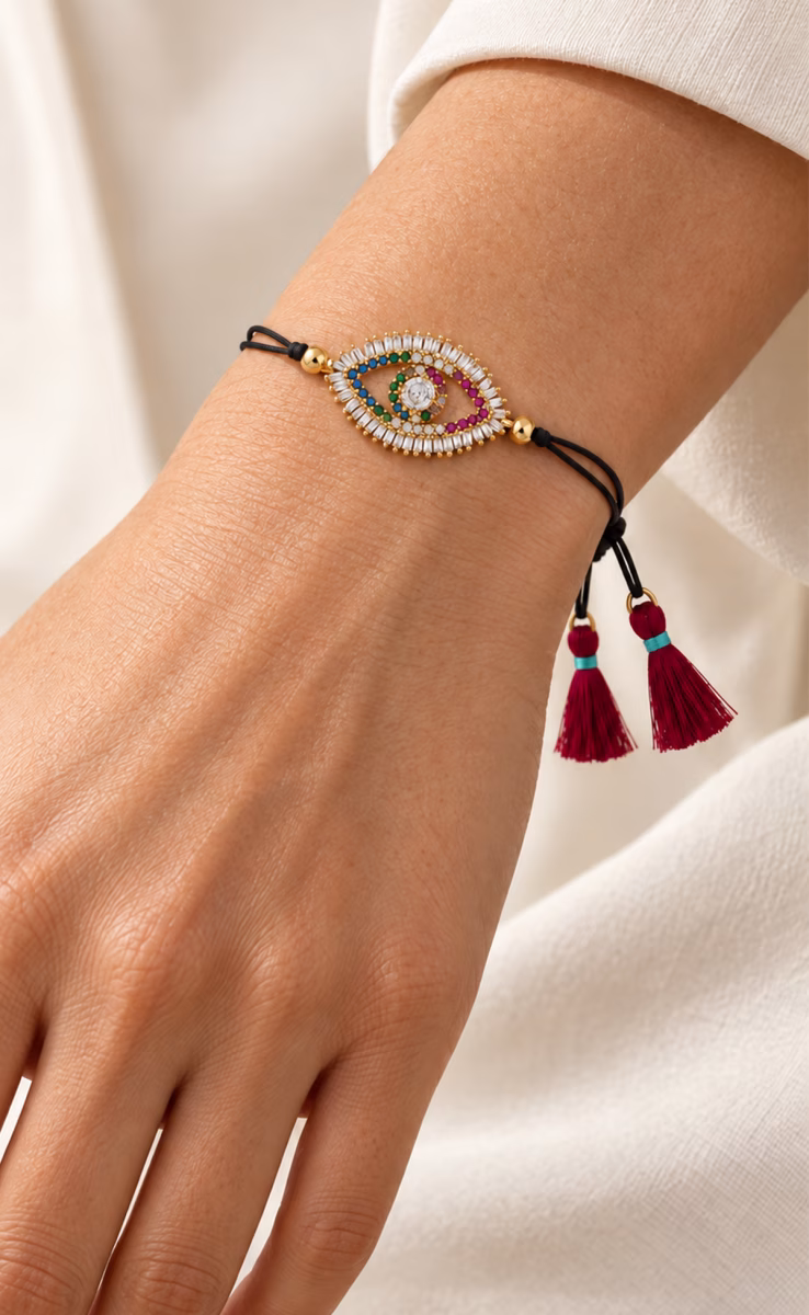 BRACELET MACRAME EVIL EYE