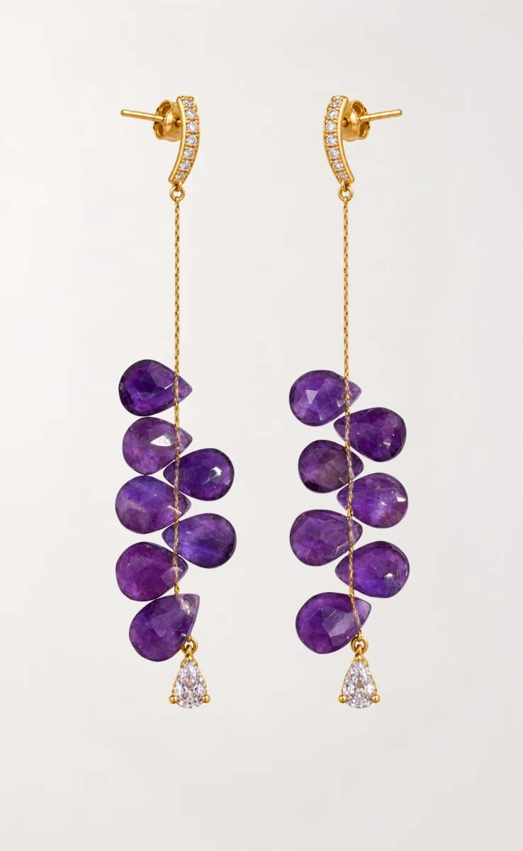 EARRINGS AMETHYST