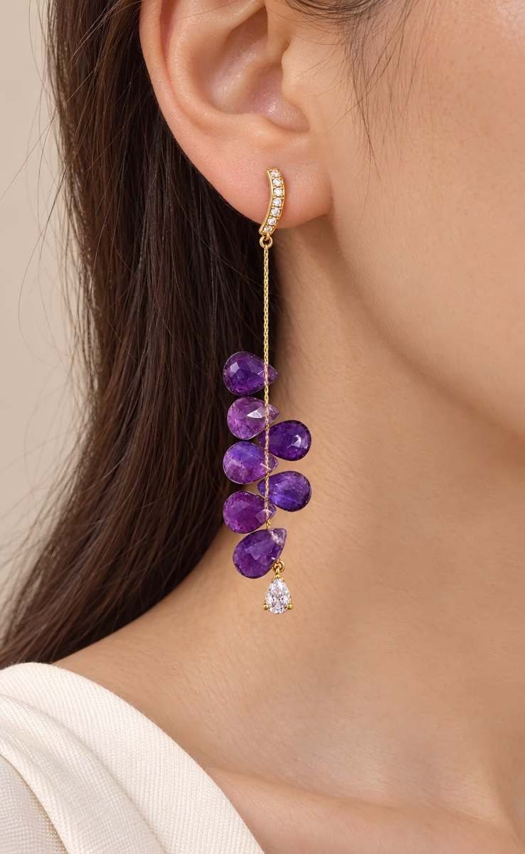 EARRINGS AMETHYST