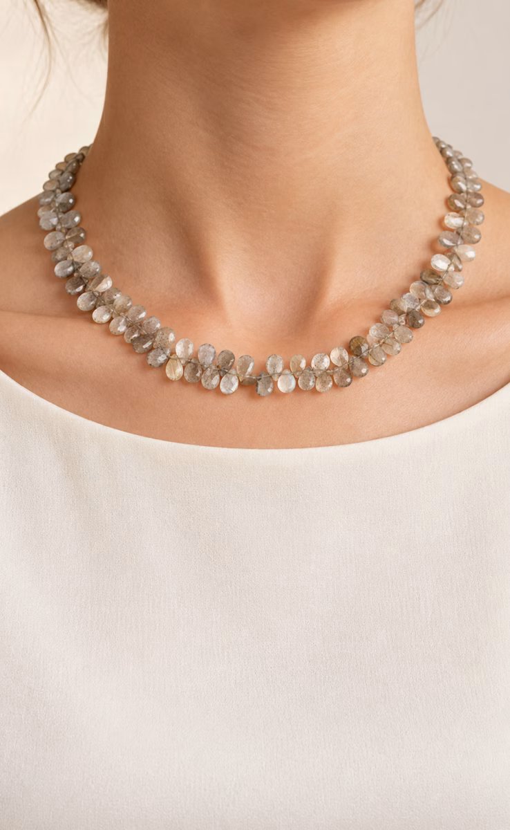 NECKLACE 14K LABRADORITE