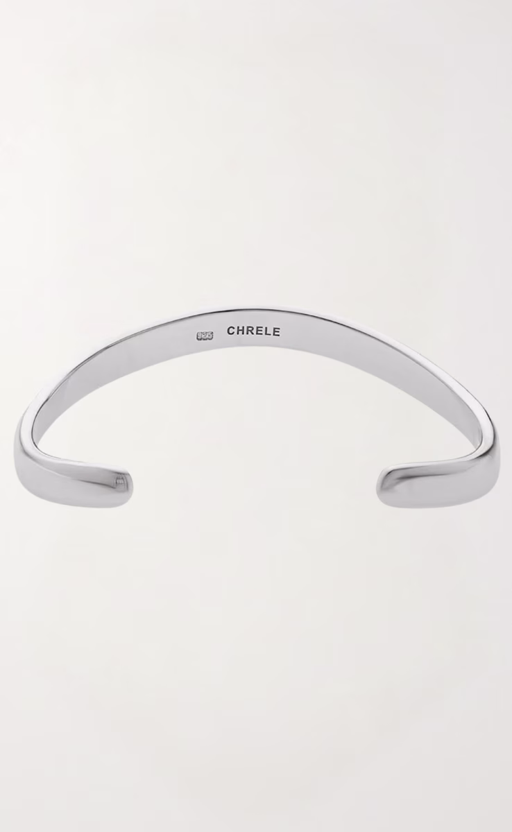 POLISHED CUFF BRACELET RHODIUM PLATED