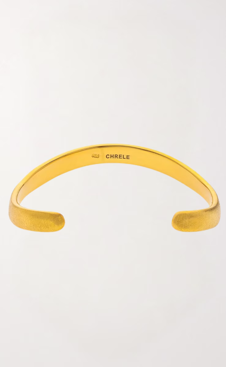 HAMMERED CUFF BRACELET 24K GOLD PLATED