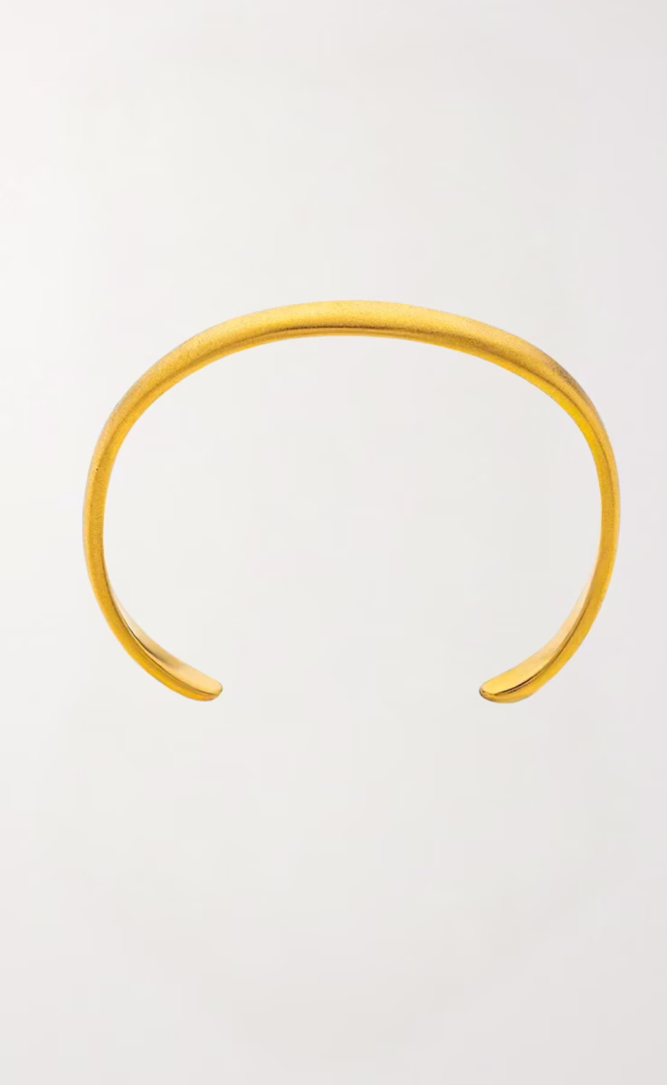 HAMMERED CUFF BRACELET 24K GOLD PLATED