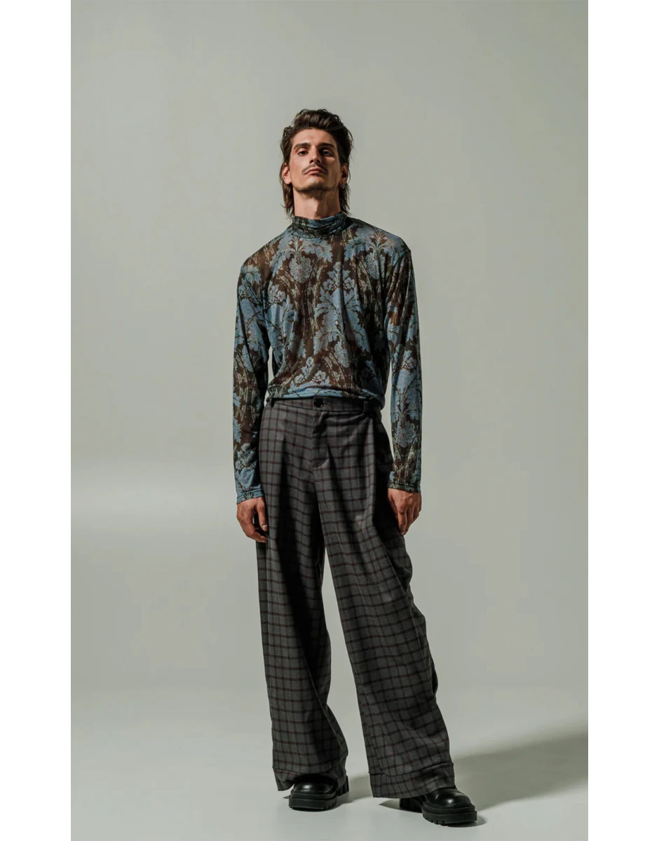 PACE PANTS PLAID ORANGE