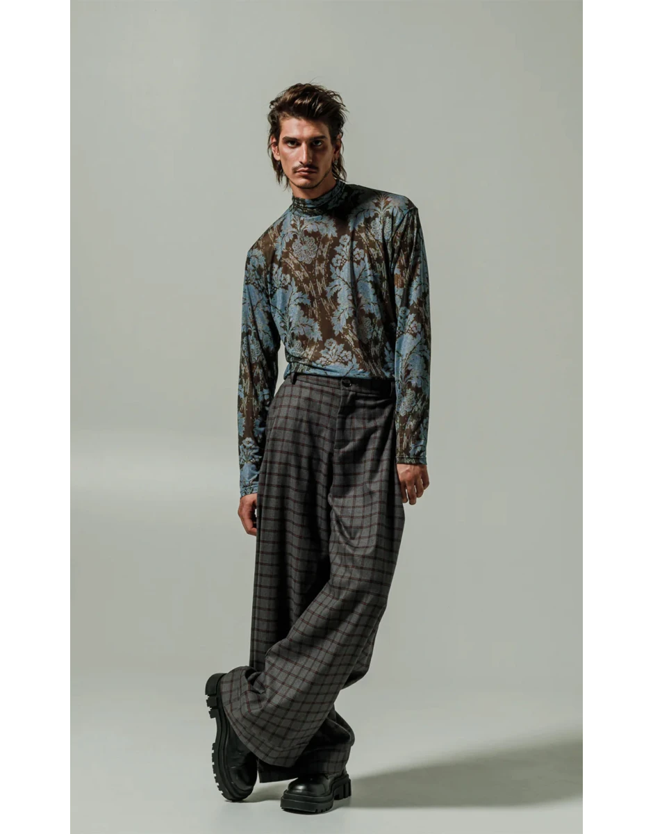 PACE PANTS PLAID ORANGE