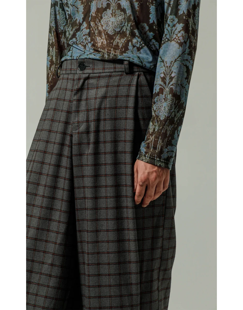 PACE PANTS PLAID ORANGE