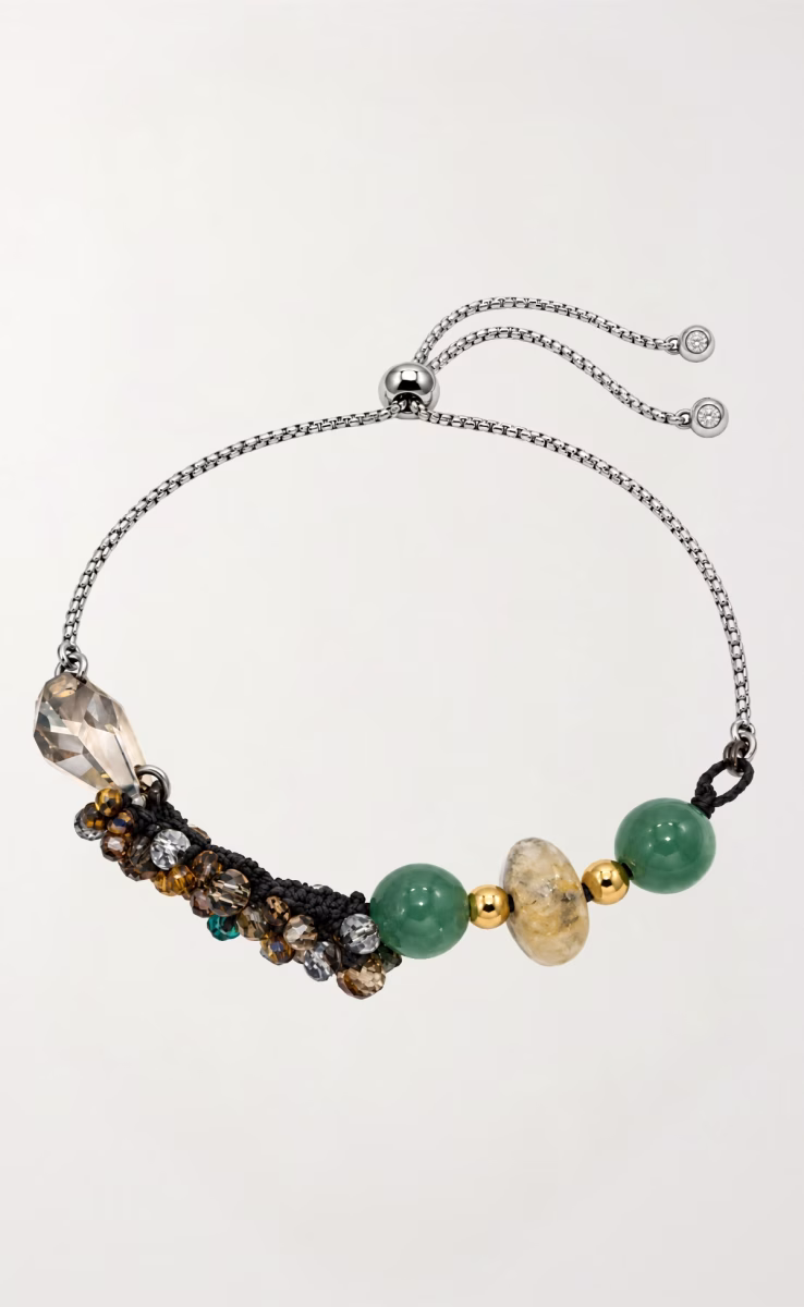 BRACELET AVENTURINE & SWAROVSKI