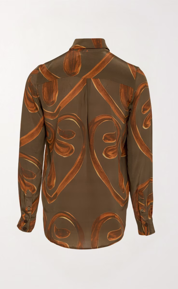 AMORE SILK SHIRT KHAKI