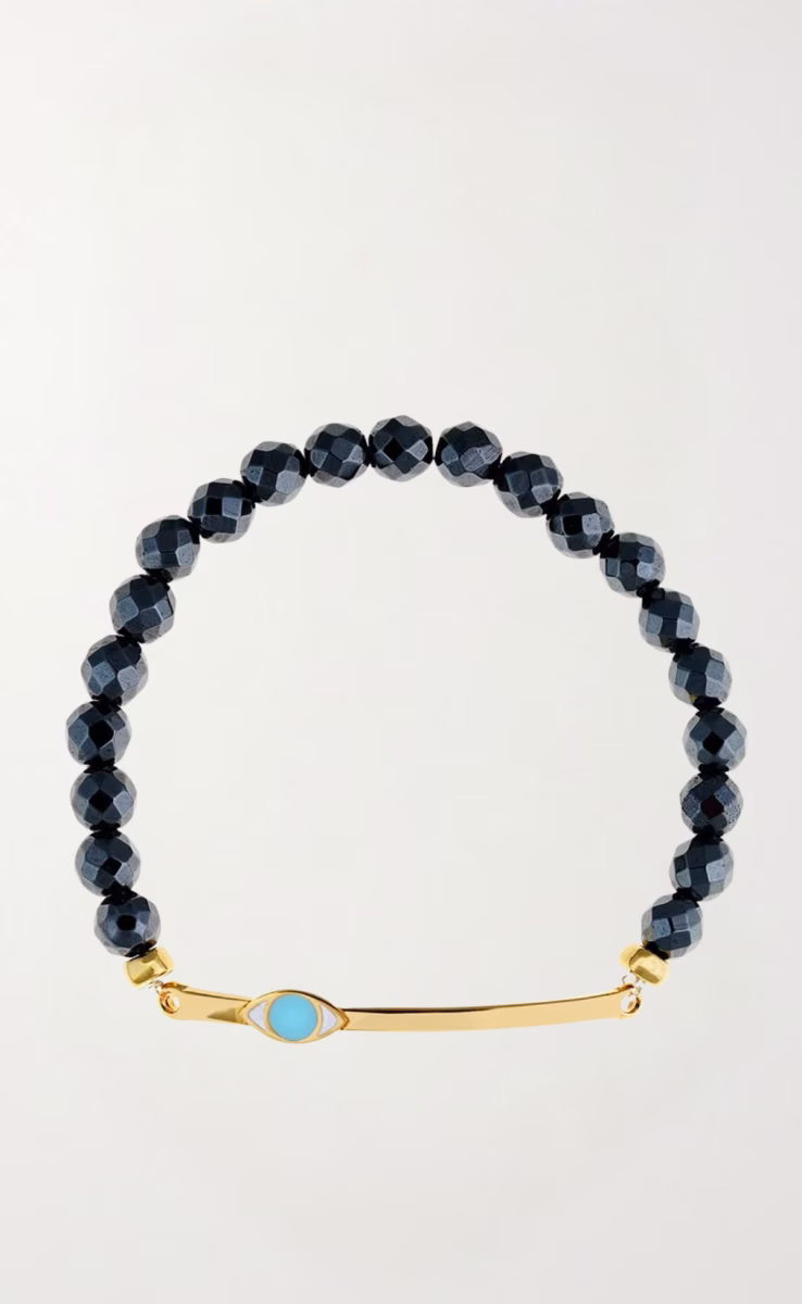 BRACELET HEMATITE EVIL EYE