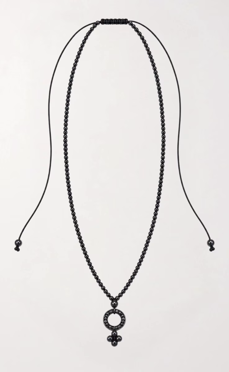NECKLACE HEMATITE SWAROVSKI CRYSTAL