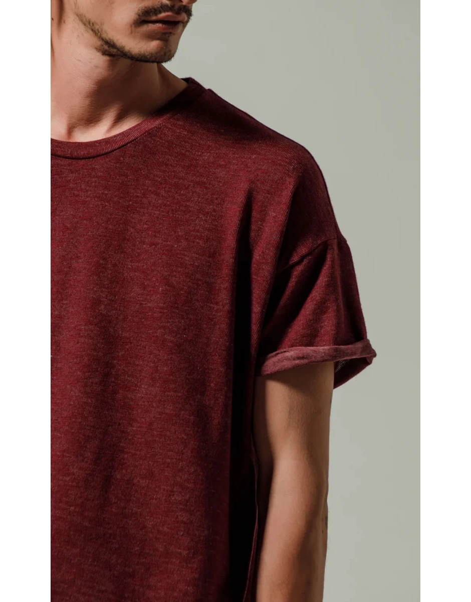 SQUARE T-SHIRT BORDEAUX