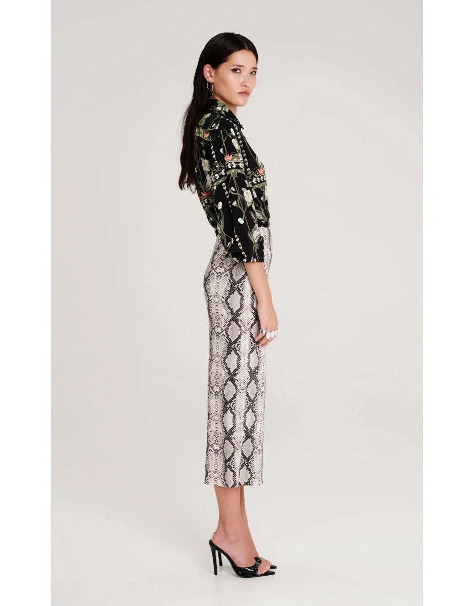 SERPENTINE MIDI SKIRT