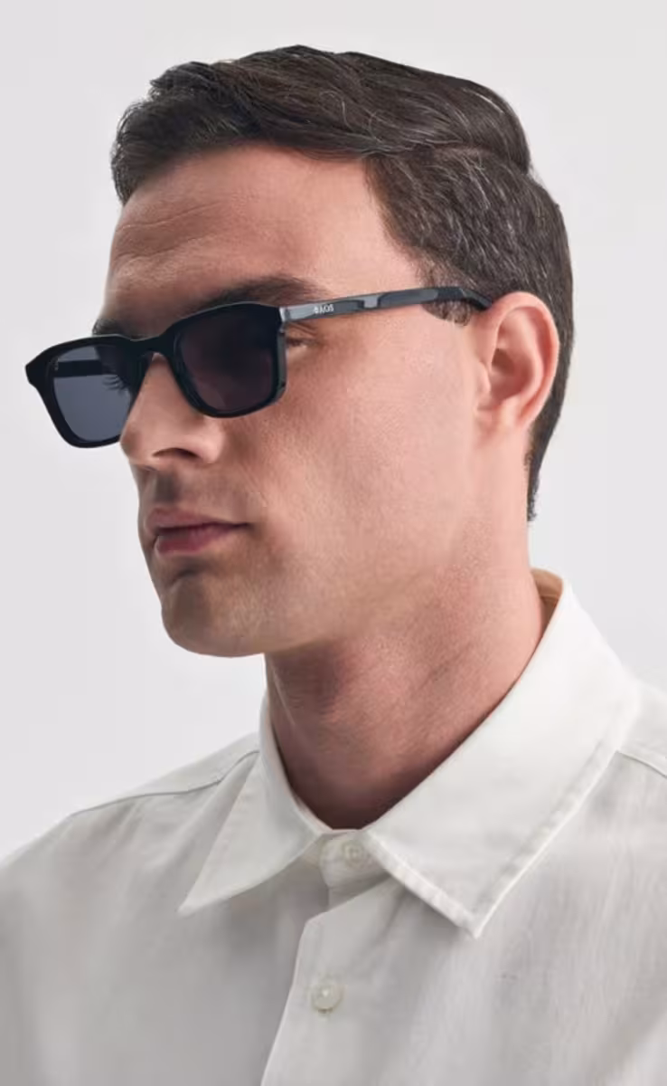 SUNGLASSES EREVOS BLACK SANTORINI WITH SHADE GREY LENSES