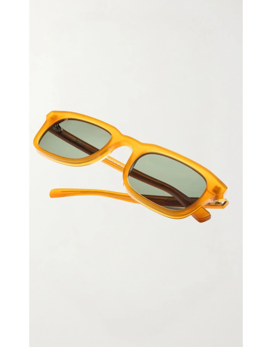 SUNGLASSES ELECTRUM AMBER SANTORINI WITH ALGAE GREEN LENSES
