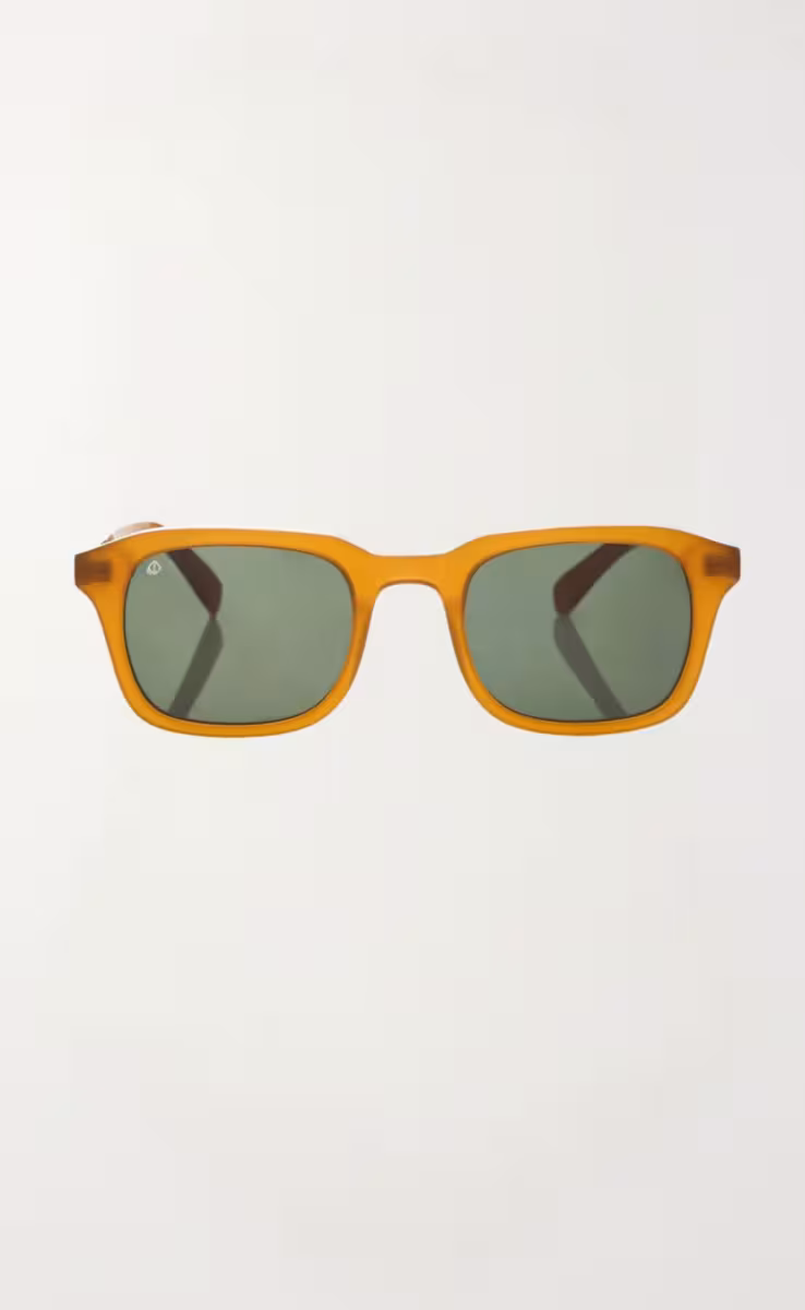 SUNGLASSES ELECTRUM AMBER SANTORINI WITH ALGAE GREEN LENSES
