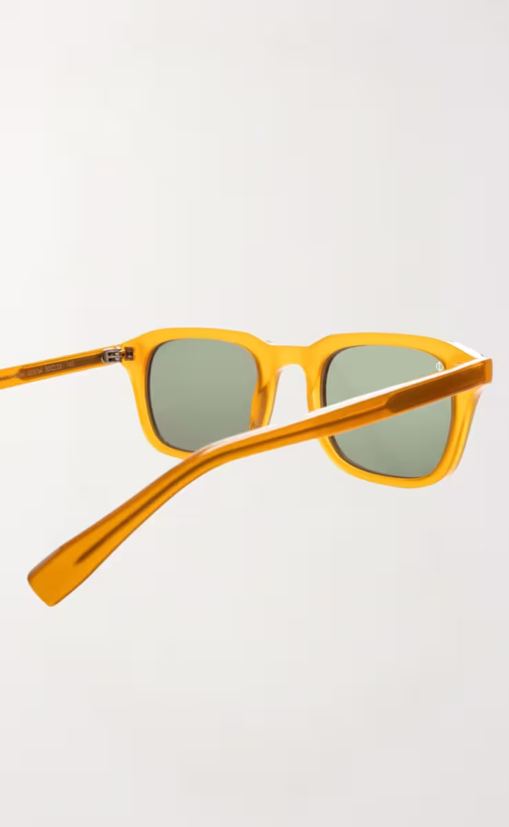 SUNGLASSES ELECTRUM AMBER SANTORINI WITH ALGAE GREEN LENSES