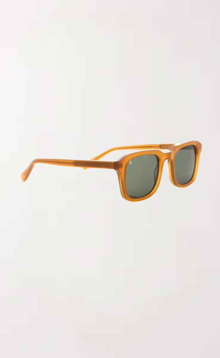 SUNGLASSES ELECTRUM AMBER SANTORINI WITH ALGAE GREEN LENSES