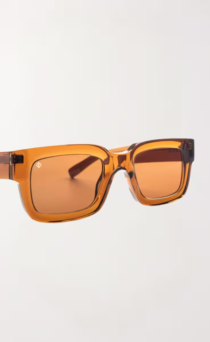 SUNGLASSES CRYSTAL BROWN CRETE WITH REED BROWN LENSES