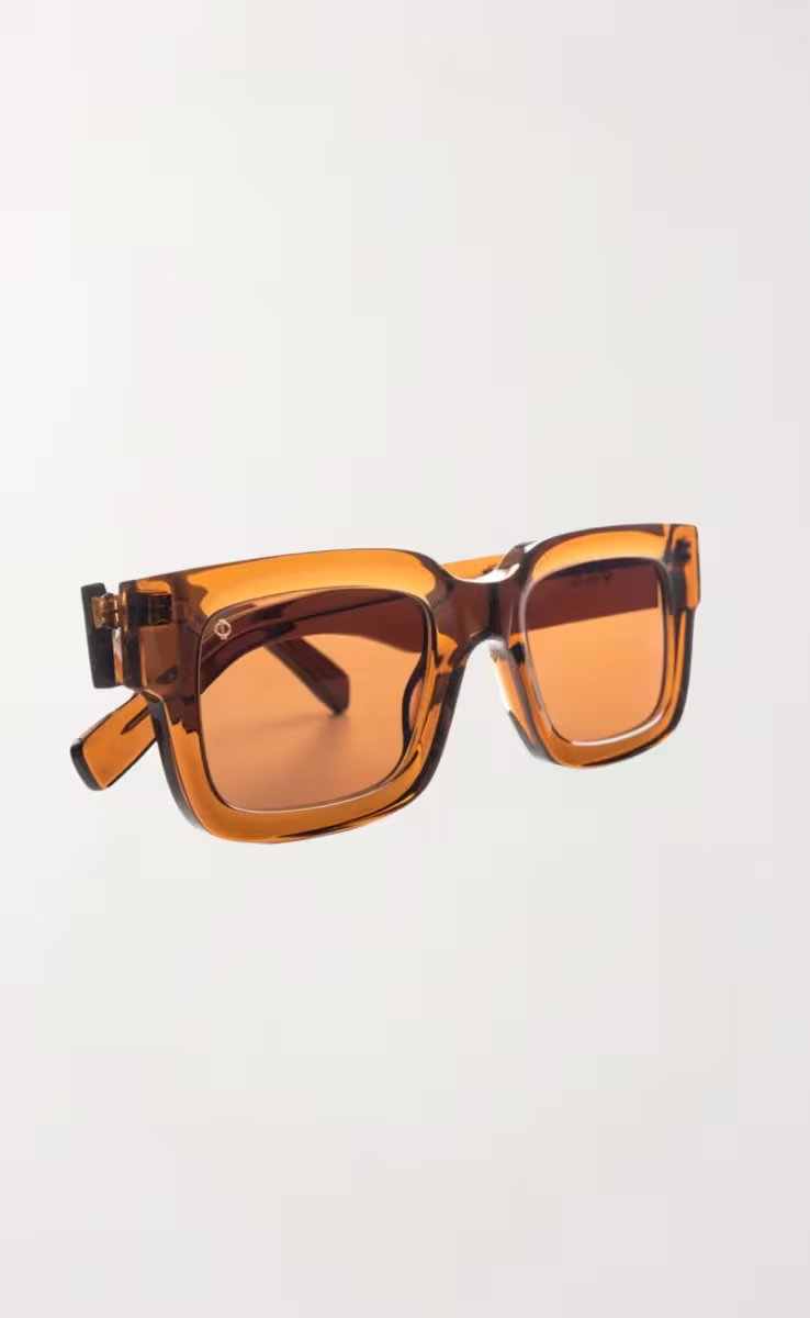 SUNGLASSES CRYSTAL BROWN CRETE WITH REED BROWN LENSES
