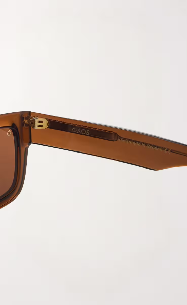 SUNGLASSES CRYSTAL BROWN CRETE WITH REED BROWN LENSES