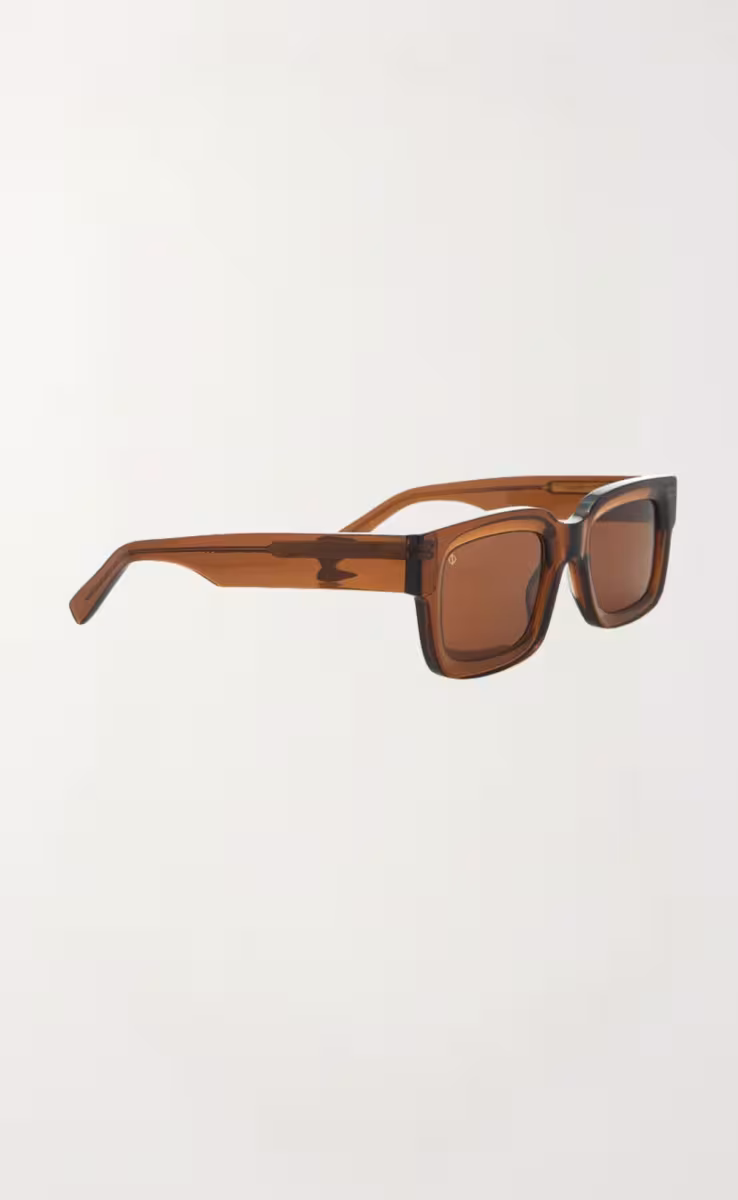SUNGLASSES CRYSTAL BROWN CRETE WITH REED BROWN LENSES
