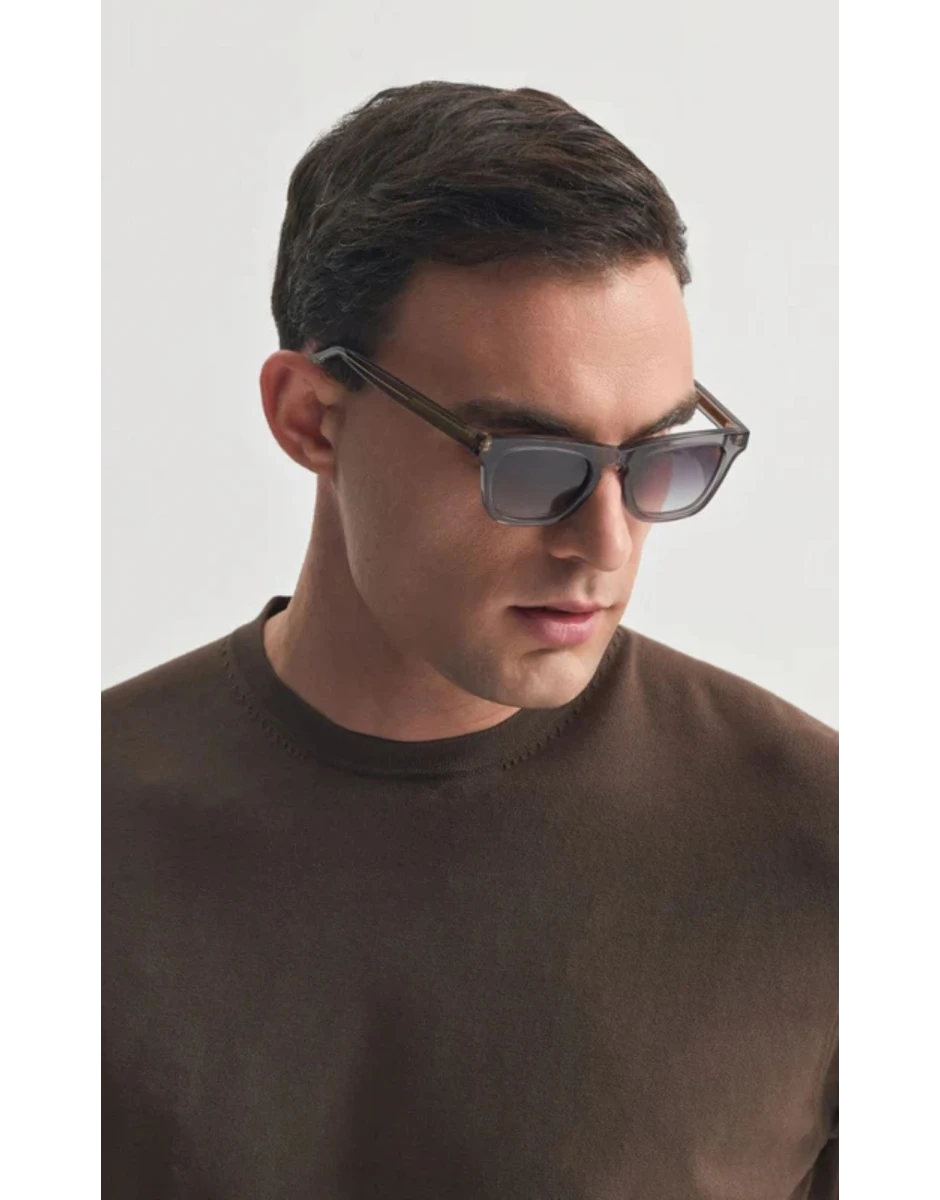 SUNGLASSES CRYSTAL GREY ICARIA WITH SUNSET GREY LENSES