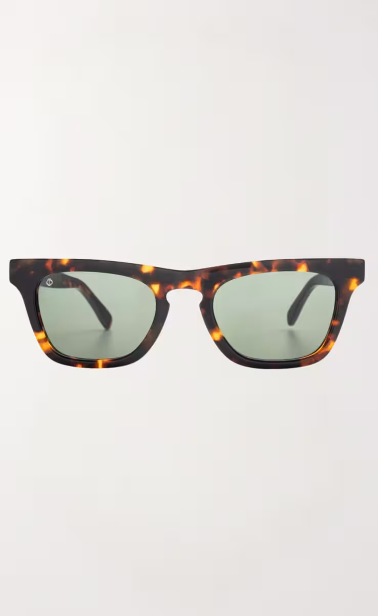 SUNGLASSES MARBLE BROWN ICARIA WITH ALGAE GREEN LENSES