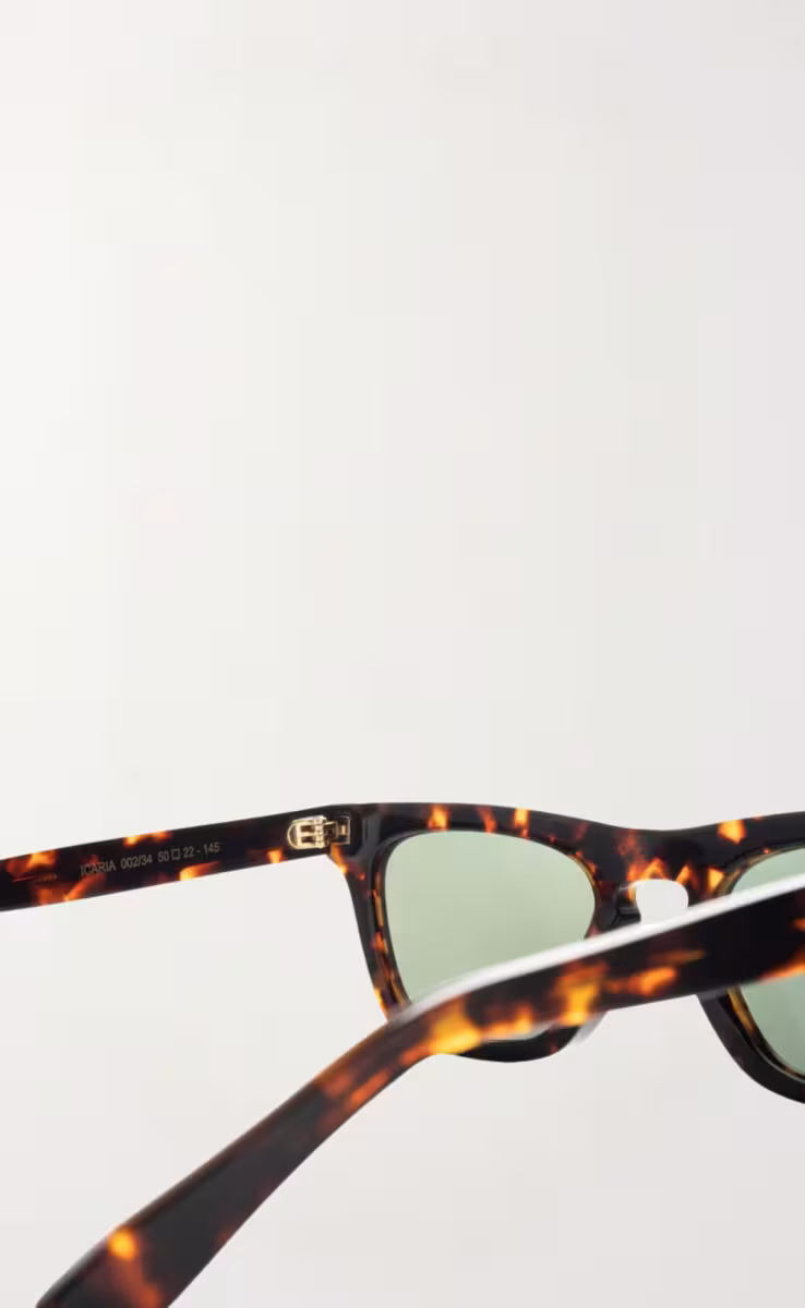 SUNGLASSES MARBLE BROWN ICARIA WITH ALGAE GREEN LENSES