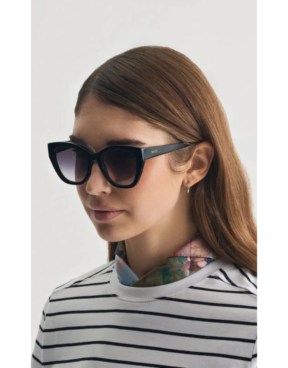 SUNGLASSES EREVOS BLACK MILOS WITH SUNSET GREY LENSES