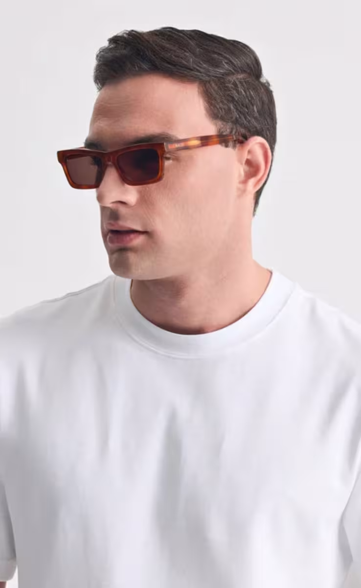 SUNGLASSES KYTHERA IN MARBLE HAVANA WITH STONE BROWN LENSES
